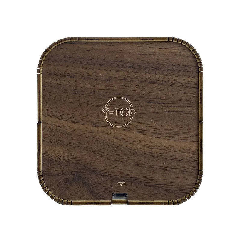 Wood carving lamp with geometric stereo design, wentianxiang pattern, 90x90x50mm, battery-powered night light