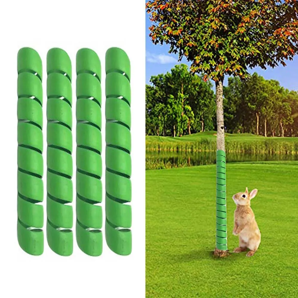 Plastic plant trunk protector in white, green, and black colour options for insect-proof and anti-bite tree care