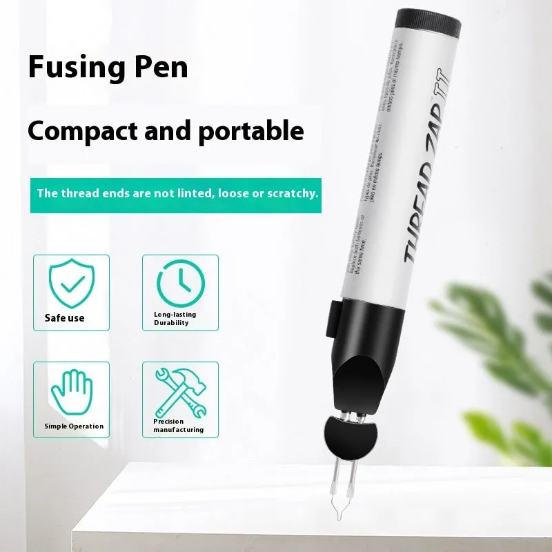 Handheld battery-powered instant welding crayon with plastic tungsten wire for leather and wax repair