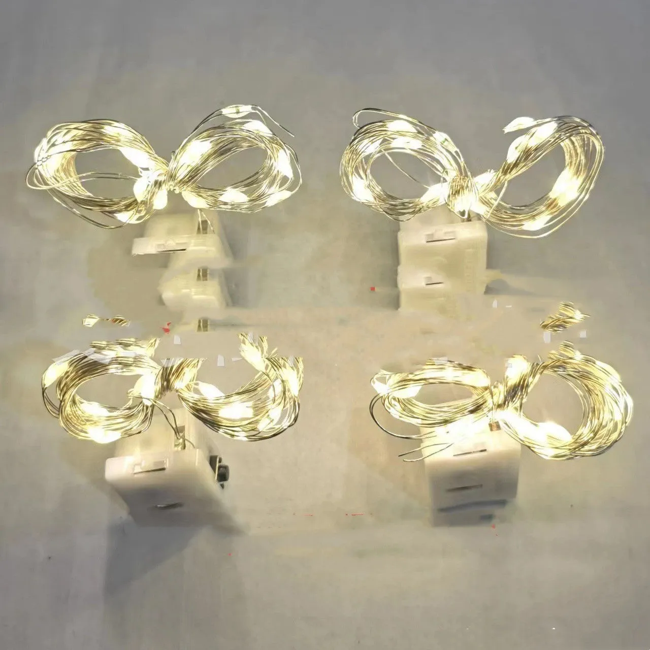 LED copper wire light in small white box with three-gear adjustment chain for cakes and flowers