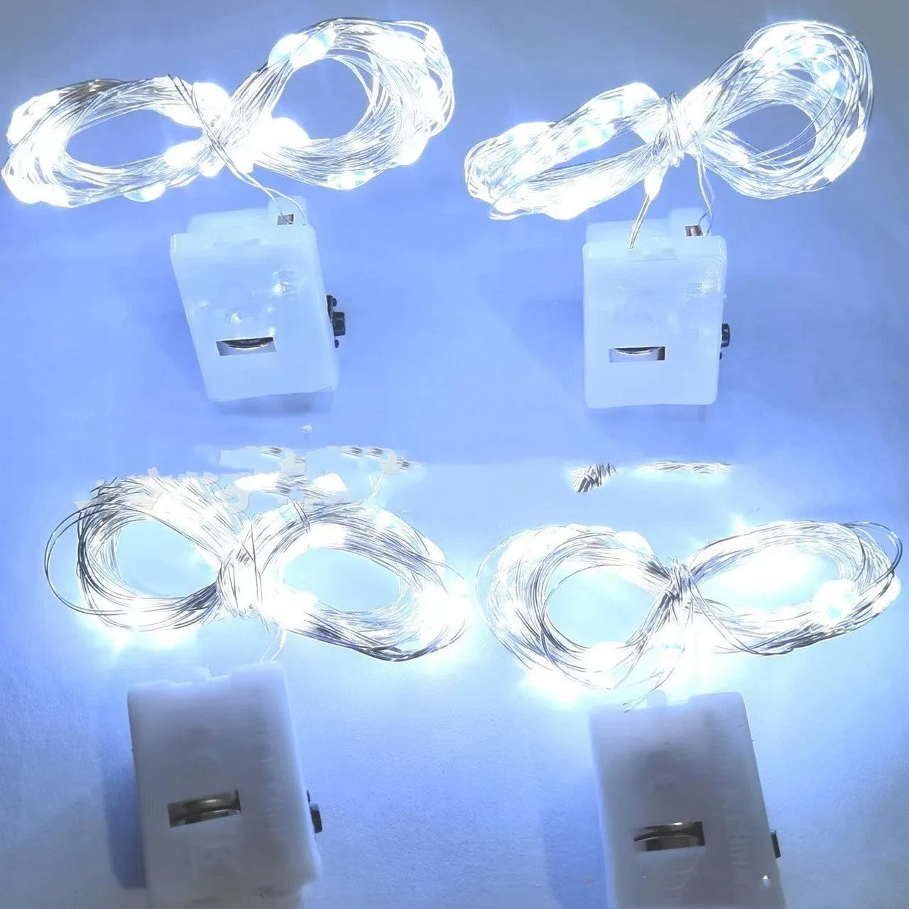 LED copper wire light in small white box with three-gear adjustment chain for cakes and flowers