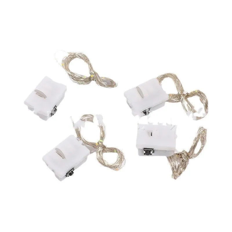 LED copper wire light in small white box with three-gear adjustment chain for cakes and flowers