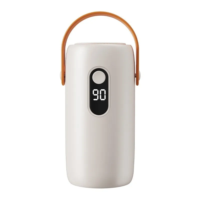 White portable household small cubic dryer with PTC heating on plain surface