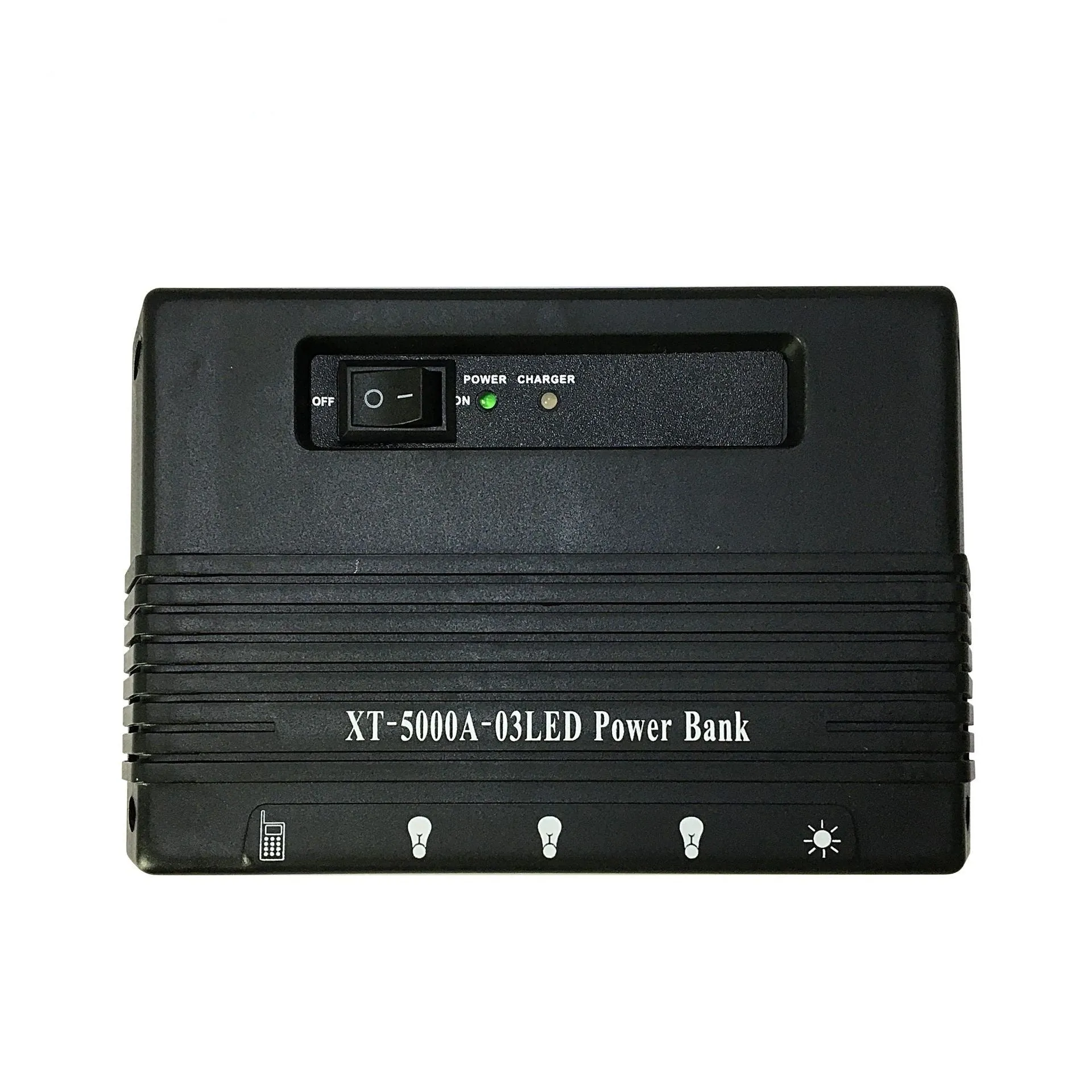 XT-5000A solar LED light with 4Wp photovoltaic panel and 3Ah battery for outdoor use