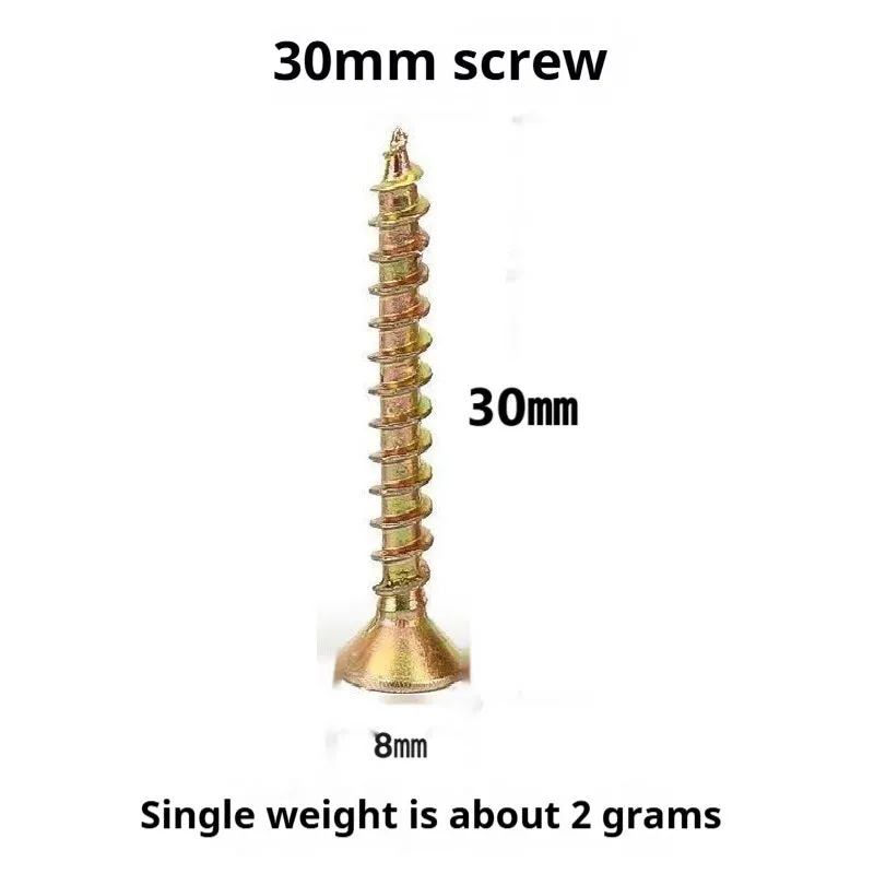 Pack of lengthened gecko expansion screws in 65 manganese steel with 12mm casing diameter and colour zinc finish
