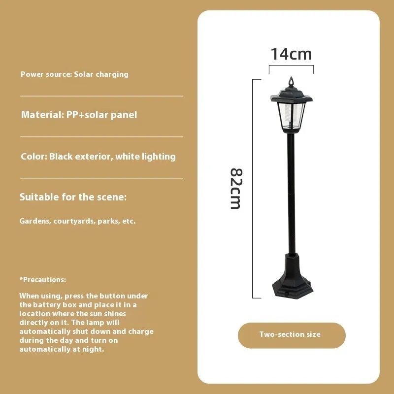 Solar garden lamp hexagonal plastic outdoor lawn lamp landscape lighting 82CM