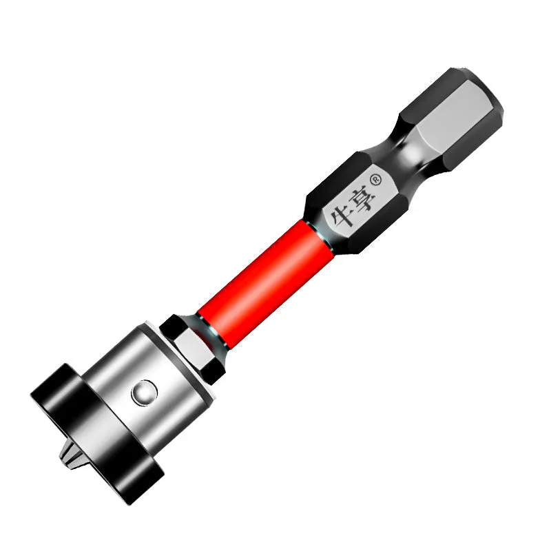 50mm S2 steel strong magnetic positioning bit for electric screwdrivers with high concentricity