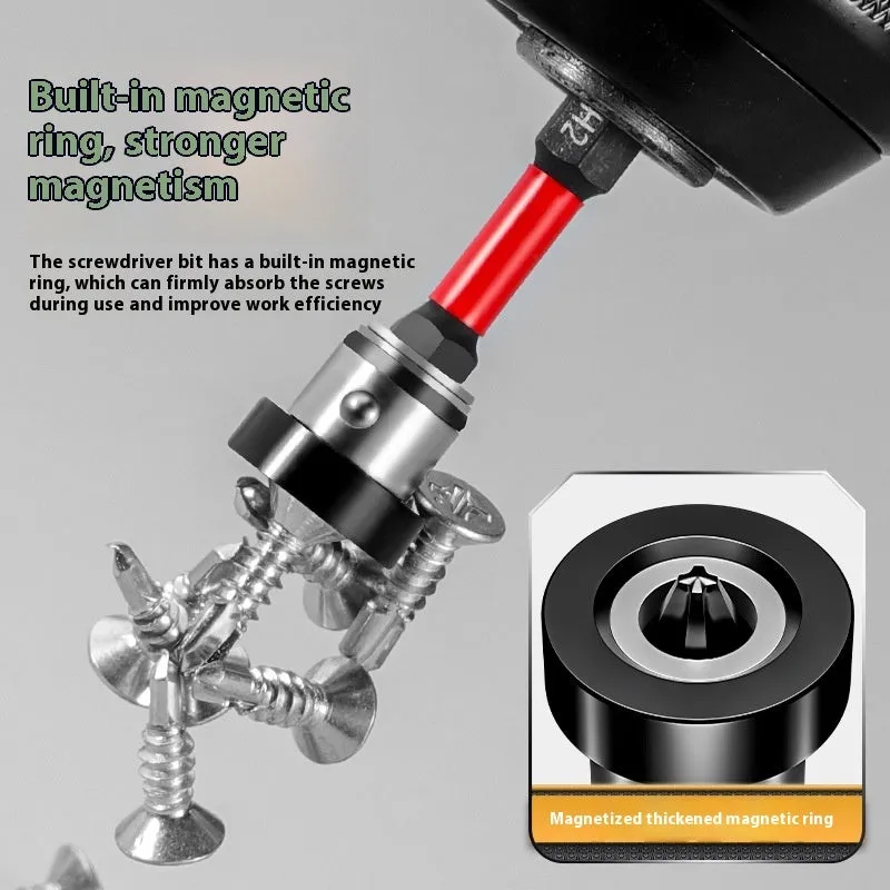 50mm S2 steel strong magnetic positioning bit for electric screwdrivers with high concentricity