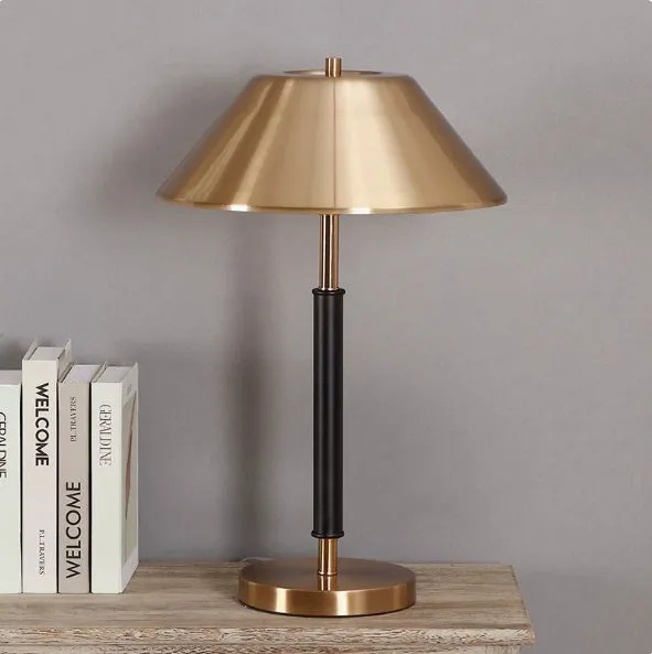 Nordic designer metal bedside lamp antique copper finish model room study living room