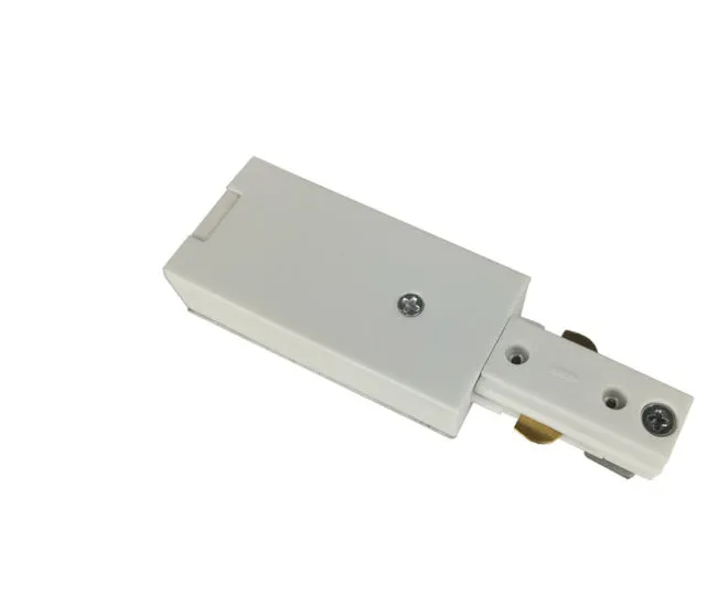 Three-wire LED track spotlight in black finish, 180x180mm, with PC and copper construction on a ceiling track
