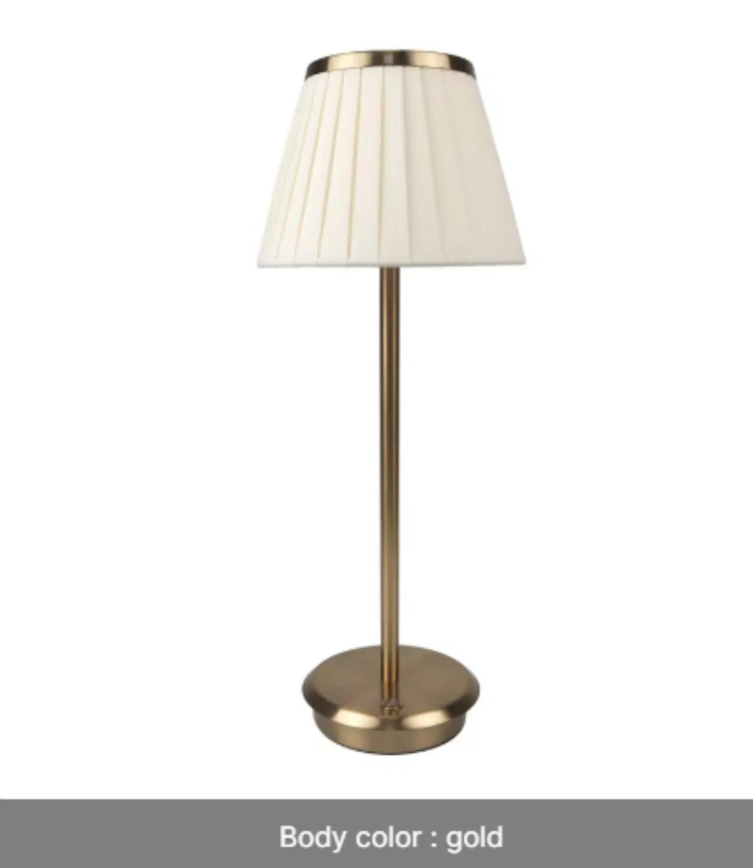 Gold finish alloy desk lamp with 3W LED and Type-C charging port