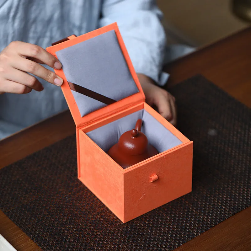 Gray flannel gift box with retro gilding craft finish, three sizes available, from Yixing