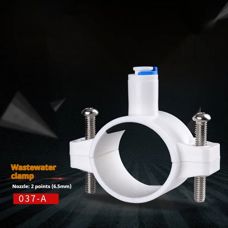 Water purifier connector made of food grade polypropylene for waste water folder and downcomer