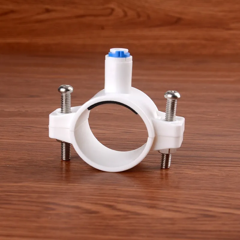 Water purifier connector made of food grade polypropylene for waste water folder and downcomer