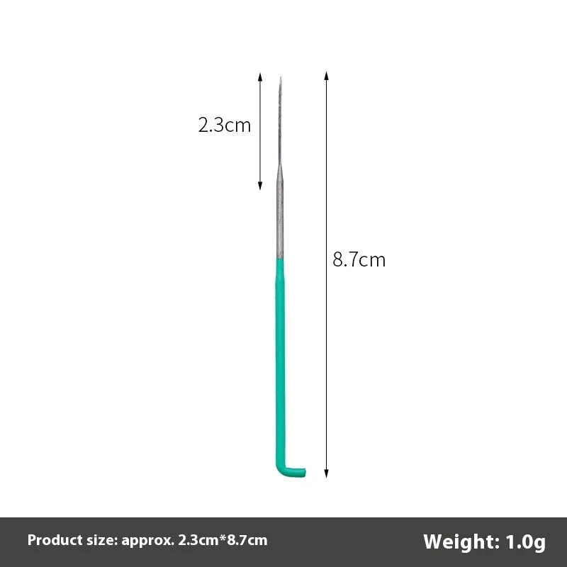Wool felt stamp pin handicraft tool with multiple needle thickness options including thick, thin, and star needles.
