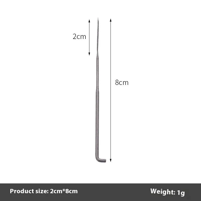 Wool felt stamp pin handicraft tool with multiple needle thickness options including thick, thin, and star needles.