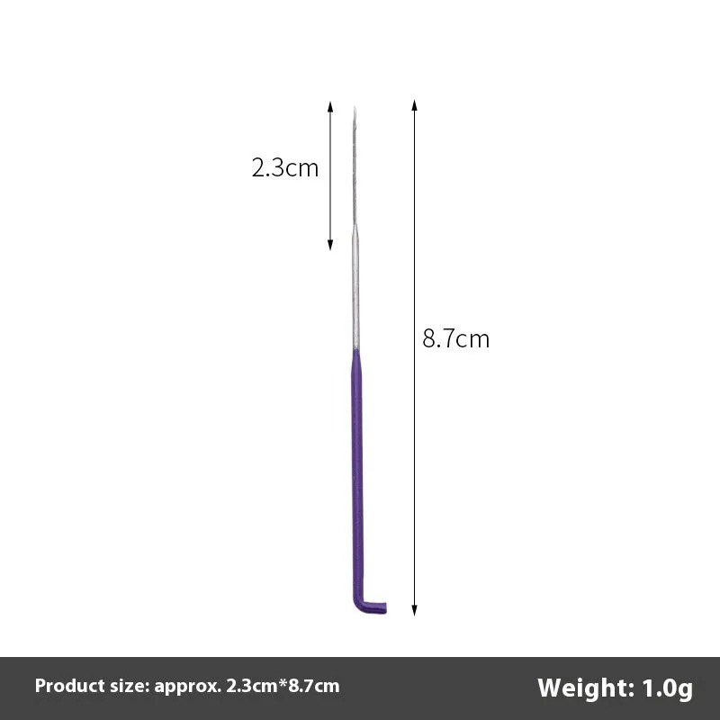 Wool felt stamp pin handicraft tool with multiple needle thickness options including thick, thin, and star needles.
