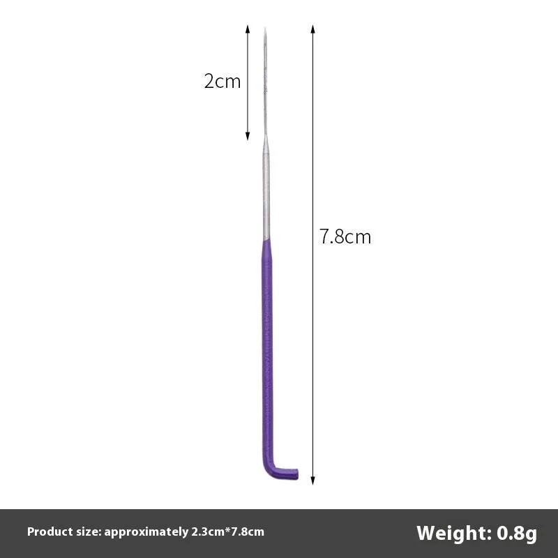 Wool felt stamp pin handicraft tool with multiple needle thickness options including thick, thin, and star needles.