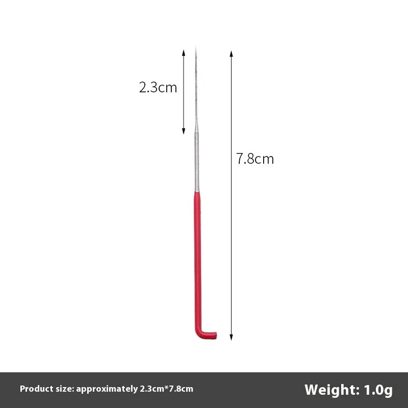 Wool felt stamp pin handicraft tool with multiple needle thickness options including thick, thin, and star needles.
