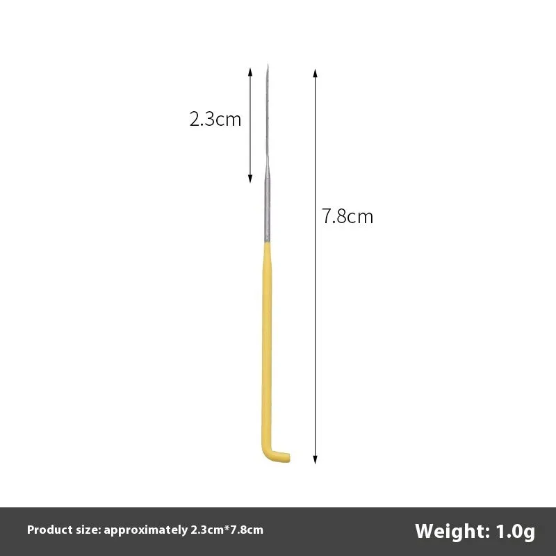 Wool felt stamp pin handicraft tool with multiple needle thickness options including thick, thin, and star needles.