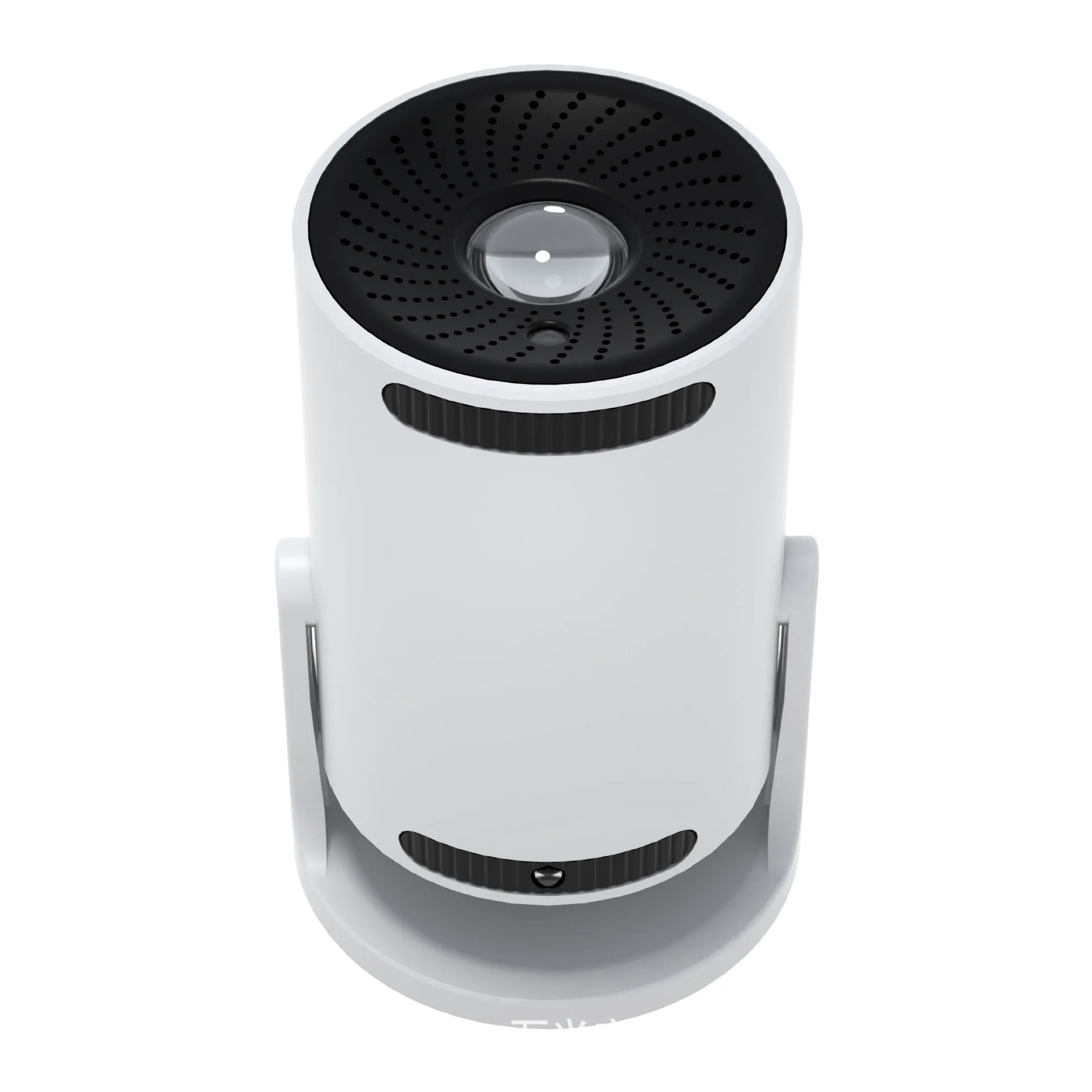 Barrel projection lamp with Bluetooth speaker projecting nebula star light, white finish, 164x115x100 mm
