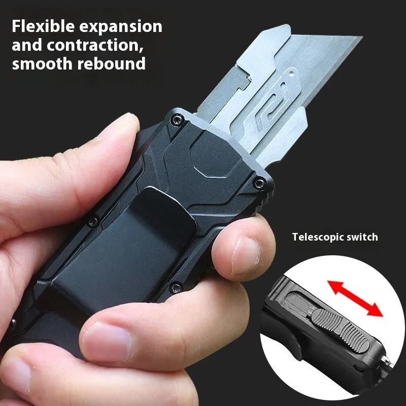 Alloy Outdoor A folding knife with SK5 alloy blade, 135mm full length, shown in a colour variant with removable blade