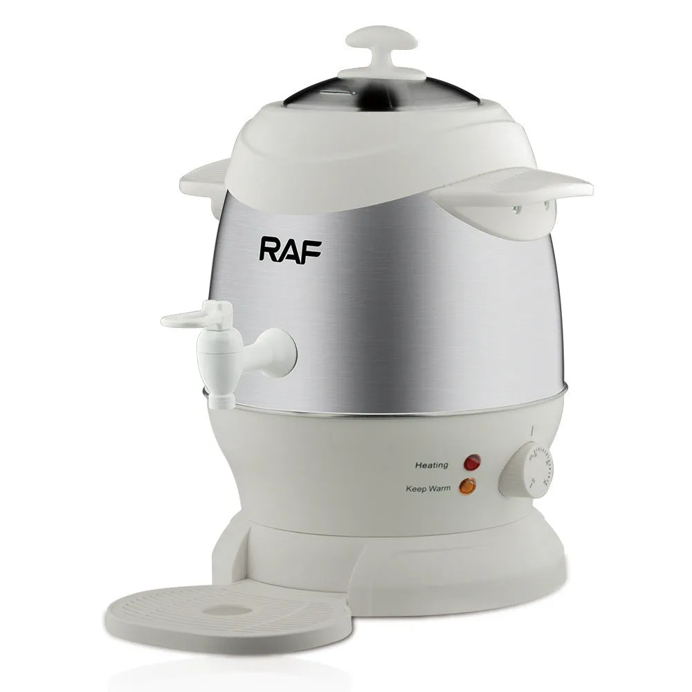 Double-layer stainless steel kettle 6L black with button operation and chassis heating
