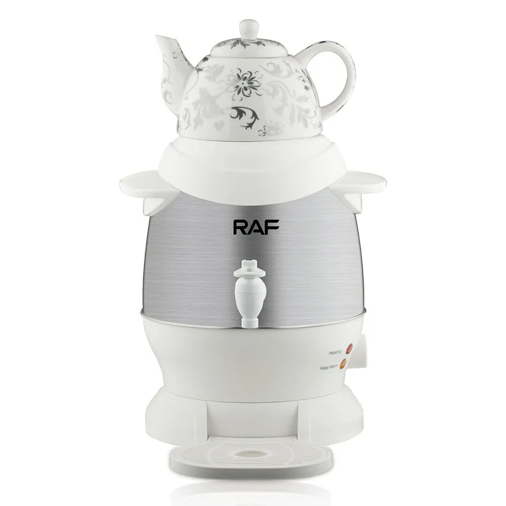 Double-layer stainless steel kettle 6L black with button operation and chassis heating