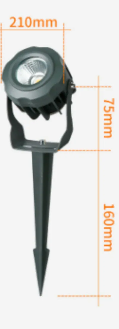 Outdoor waterproof LED spotlight with aluminium shell and colour-changing light for tree illumination