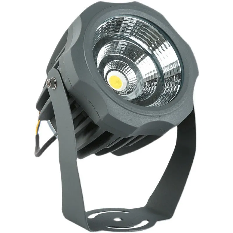 Outdoor waterproof LED spotlight with aluminium shell and colour-changing light for tree illumination