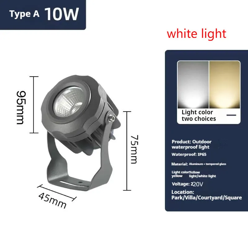 LED plug-in garden tree landscape spotlight IP65 waterproof outdoor lawn lamp warm white light
