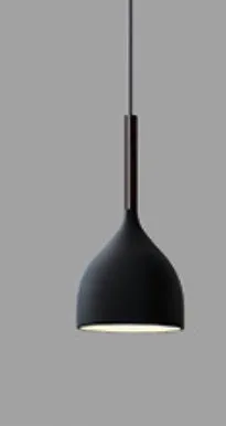 Nordic three-head pendant light in black finish for dining room 220V