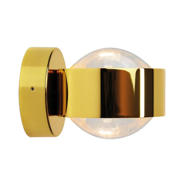 Modern small wall lamp in chrome finish for bedside or hallway lighting