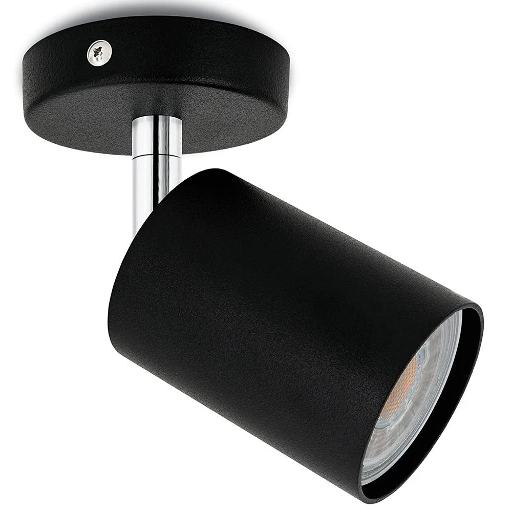 Ceiling anti-glare lamp with aluminium shell in white finish, three-head configuration, modern style