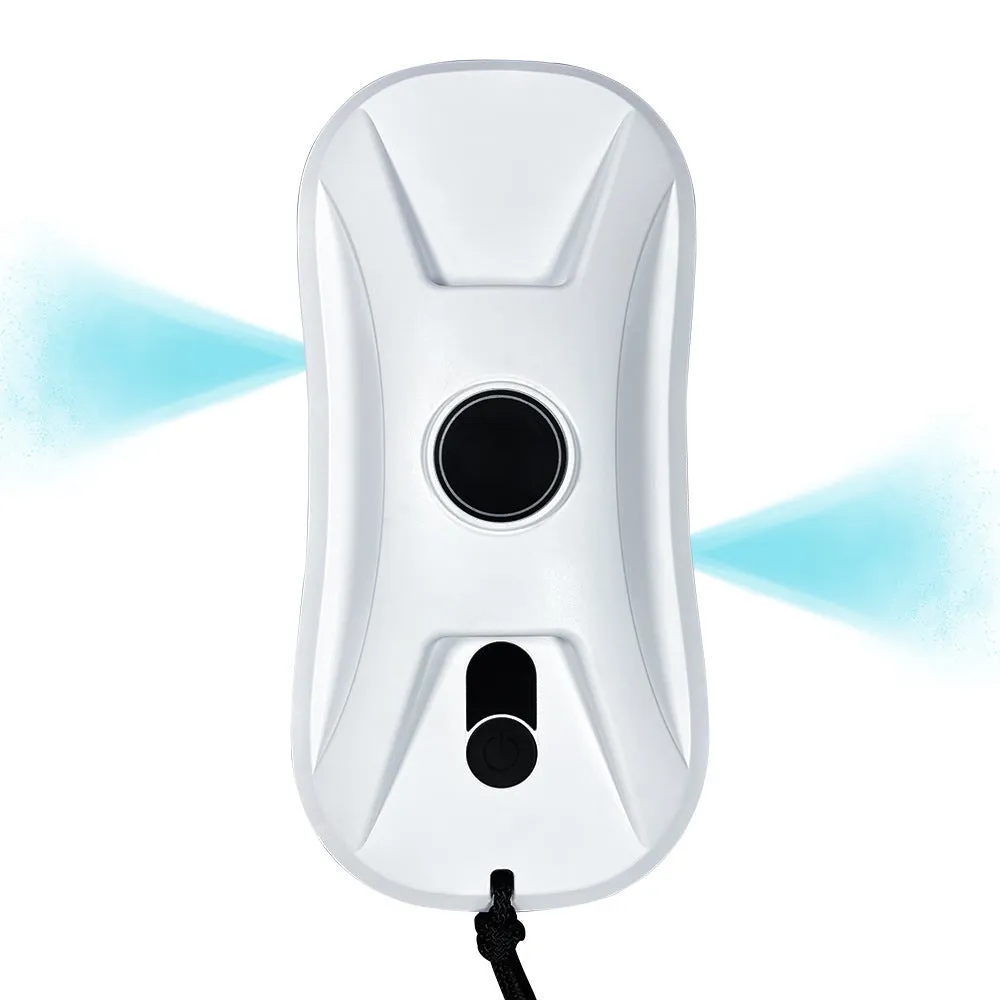 White two-way water spray glass cleaner on a table, compact and portable with a simple design.