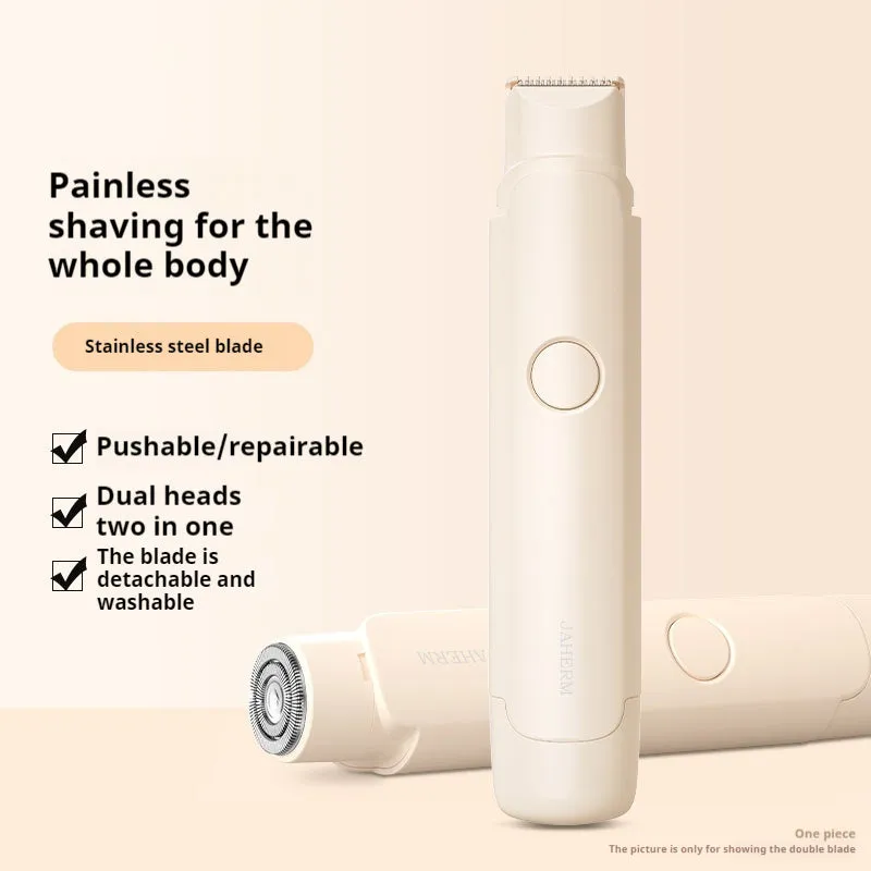 Apricot unisex electric hair trimmer with dual head for wet dry shaving of armpits and private areas