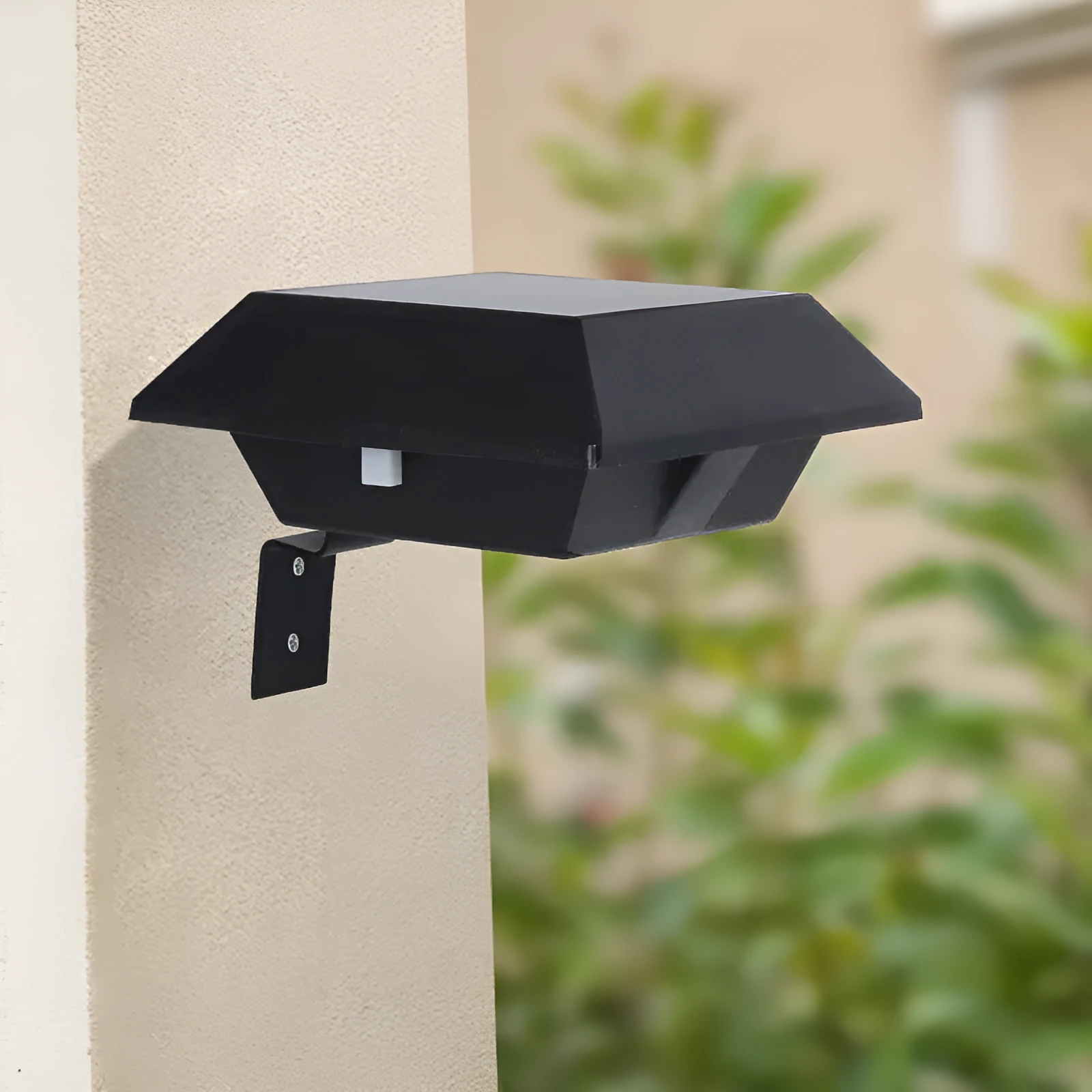 12LED solar panel garden light outdoor IPX4 rated, black shell with warm light, 120x50mm