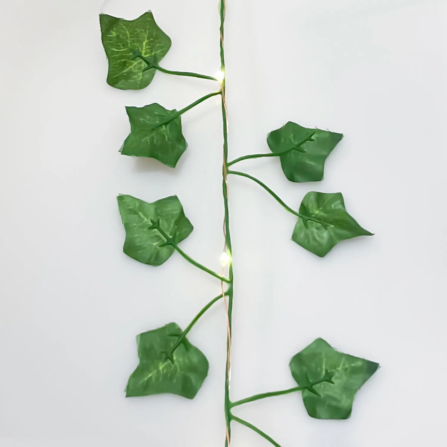 Solar rattan ivy sweet potato leaf garden string lights with copper wire and IP65 outdoor protection