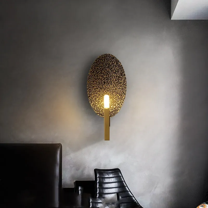 Creative art copper decorative wall lamp with warm light, post-modern style for indoor use