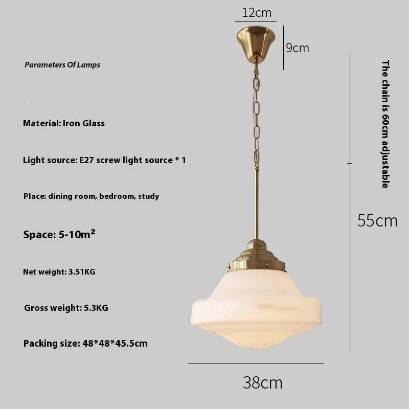 Retro pendant light chrome finish 30cm diameter for dining table restaurant bar B&B warm light
