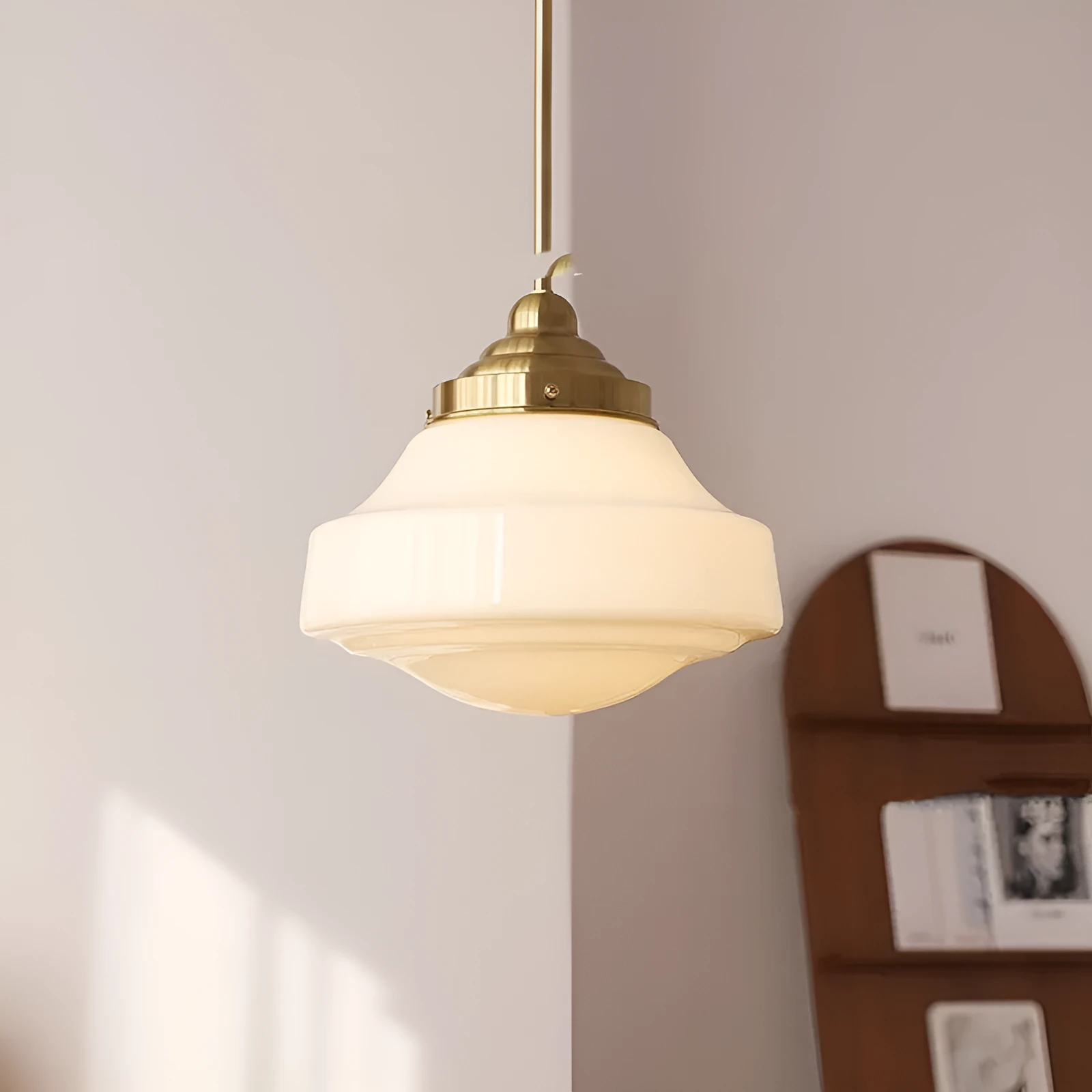 Retro pendant light chrome finish 30cm diameter for dining table restaurant bar B&B warm light