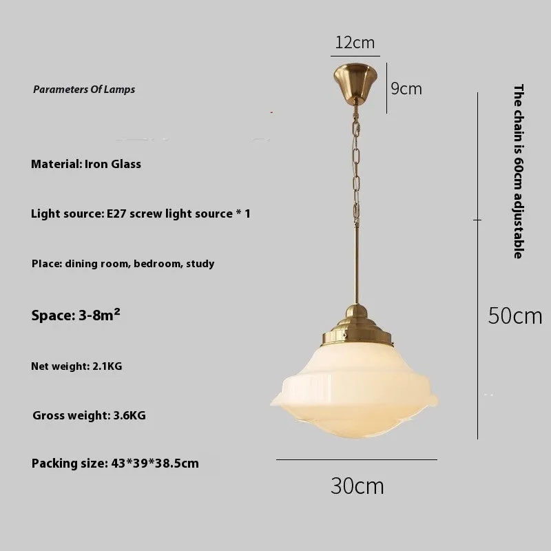 Retro pendant light chrome finish 30cm diameter for dining table restaurant bar B&B warm light