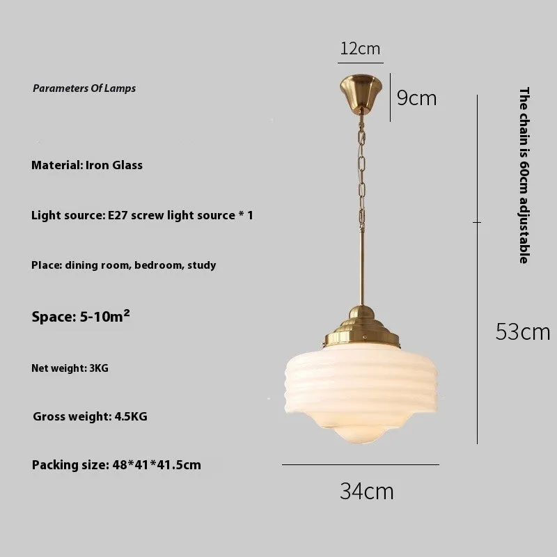 Retro pendant light chrome finish 30cm diameter for dining table restaurant bar B&B warm light