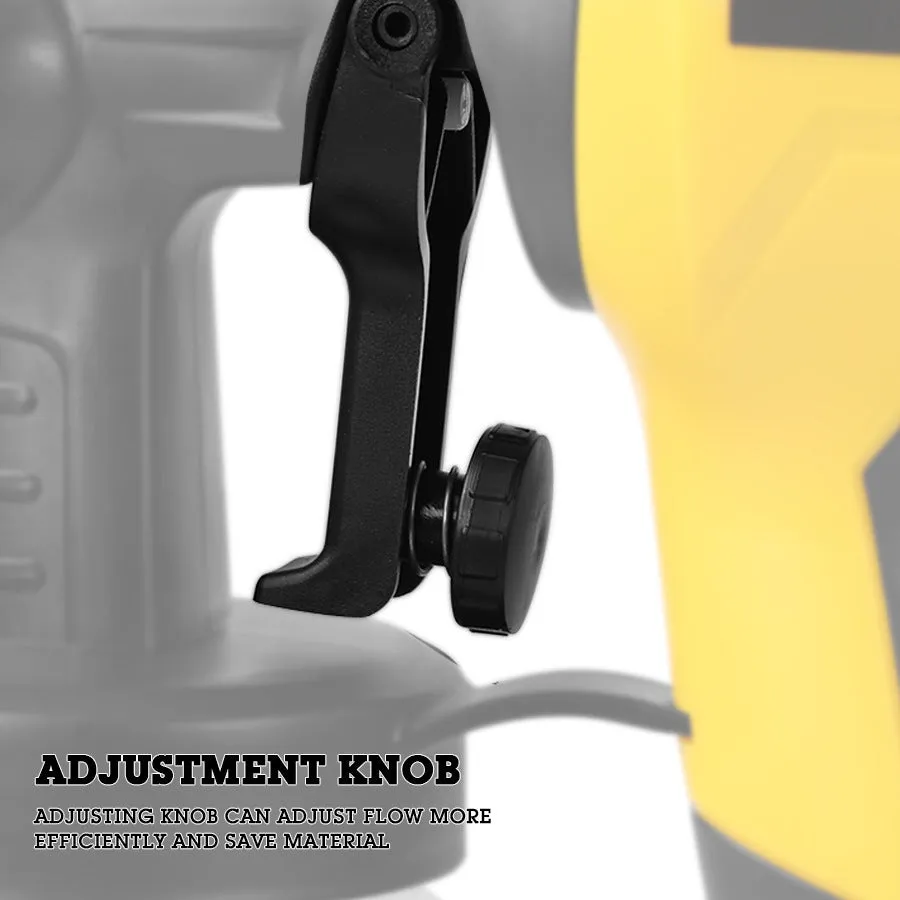 500W orange electric spray gun with 2.5mm nozzle and upper suction cup for disinfectant and paint