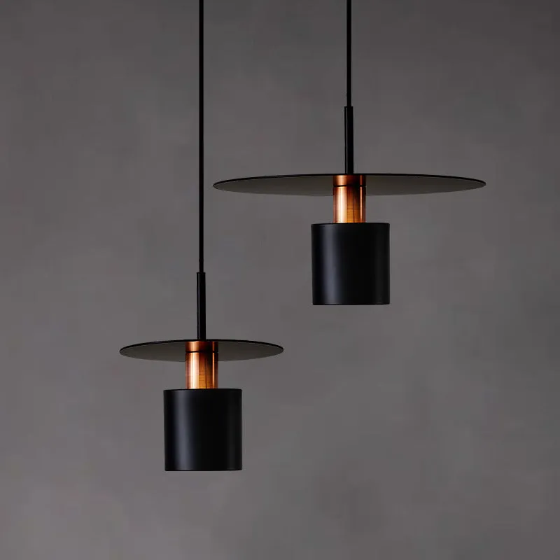 Modern minimalist small droplight chandelier in black 30cm for bedroom or study