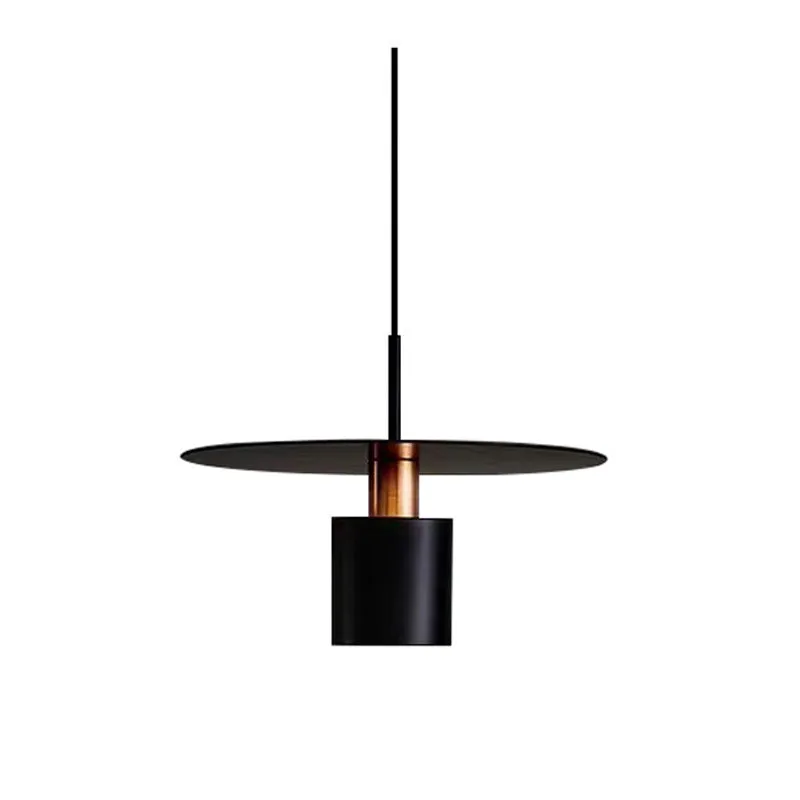Modern minimalist small droplight chandelier in black 30cm for bedroom or study