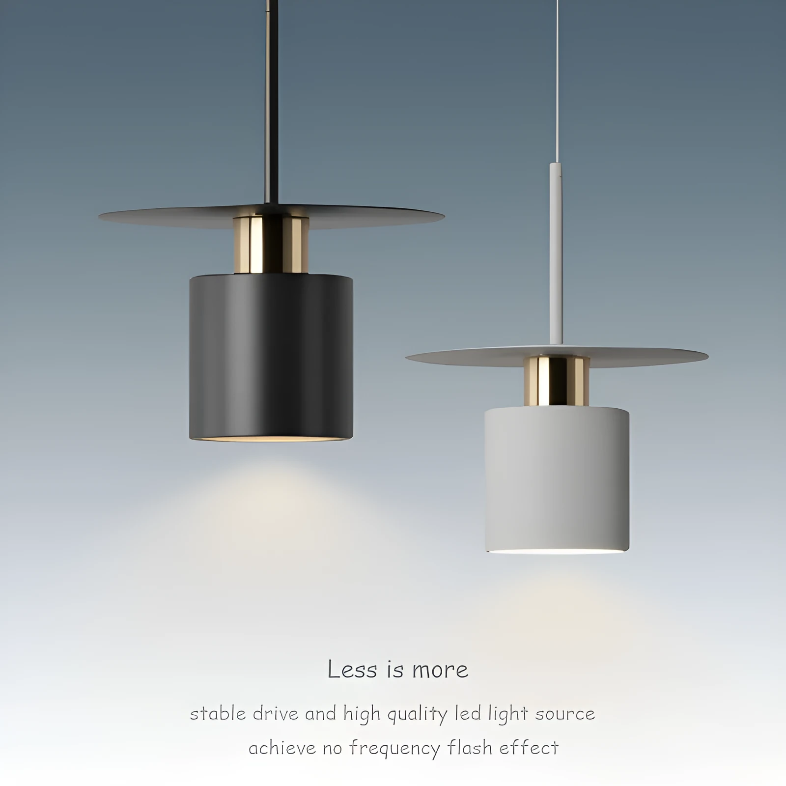Modern minimalist small droplight chandelier in black 30cm for bedroom or study