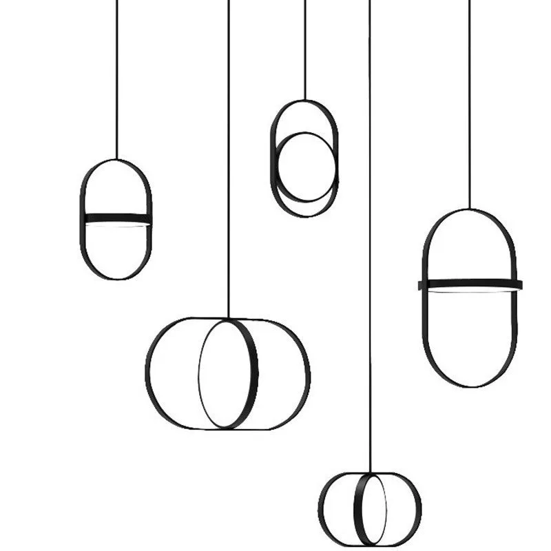 Nordic bedside lamp with reversible magic eye and integrated power strip in black horizontal style
