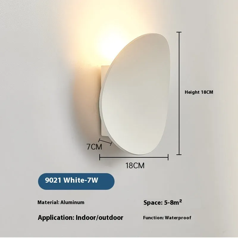 Modern minimalist outdoor waterproof wall lamp 7W warm light black finish mounted on exterior wall