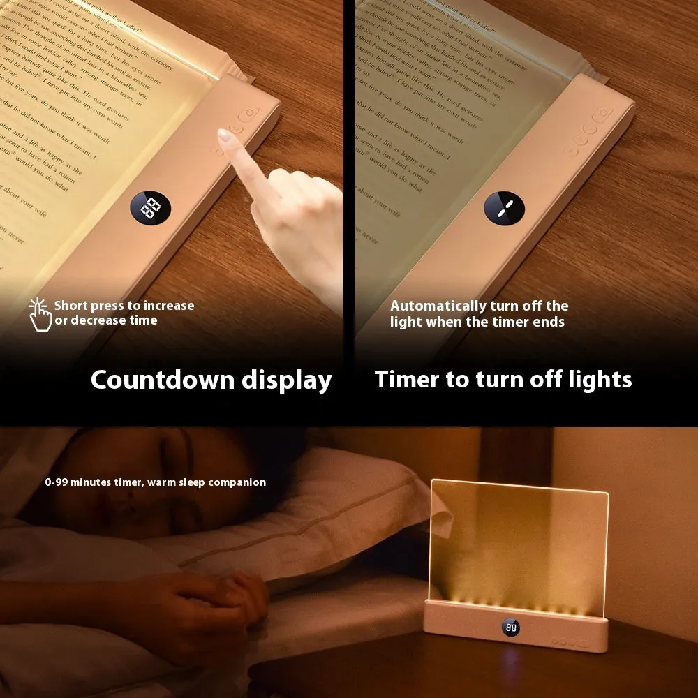 Rechargeable LED tablet reading light in black with clip and adjustable head